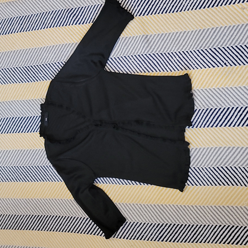Black Ruffled Cardigan ‼️